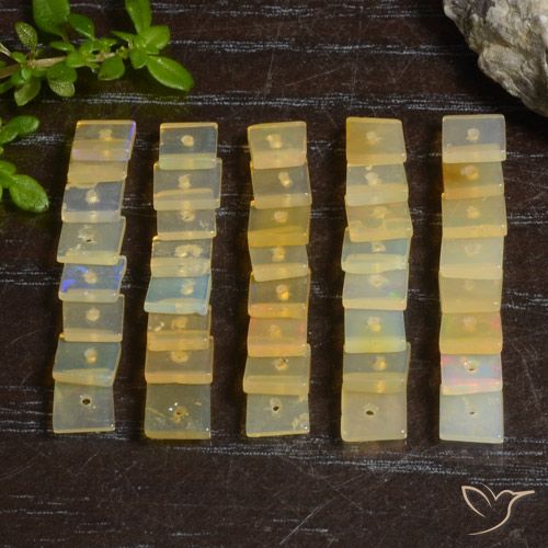 6.05ctw Natural Multicolor Opal, Square, Transparent