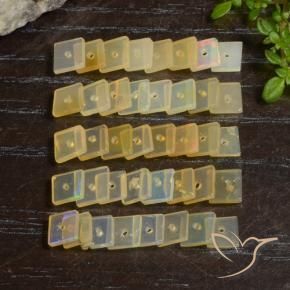 6.05 ctw Multicolor Opal Stones, Natural Opal in Square with Hole Shape for Sale