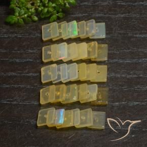6.09 ctw Multicolor Opal Stones, Natural Opal in Square with Hole Shape for Sale