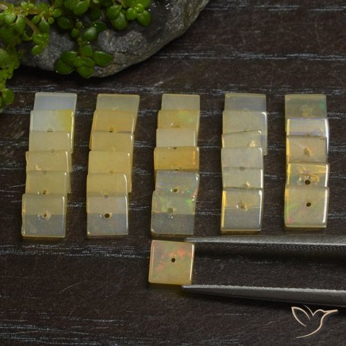6.49ctw Natural Multicolor Opal, Square, Transparent