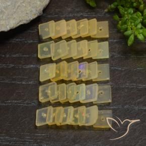 5.19 ctw Multicolor Opal Stones, Natural Opal in Square with Hole Shape for Sale