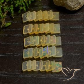 5.96 ctw Multicolor Opal Stones, Natural Opal in Square with Hole Shape for Sale