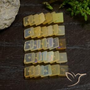 5.75 ctw Multicolor Opal Stones, Natural Opal in Square with Hole Shape for Sale