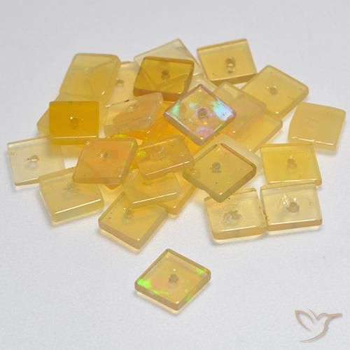 5.62 ctw Multicolor Opal Stones, Natural Opal in Square with Hole Shape for Sale