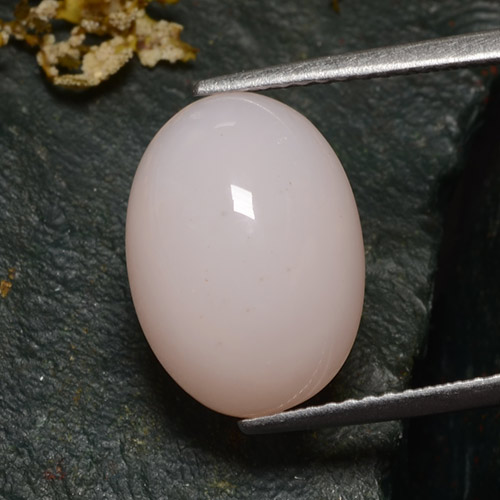 Light Pink Opal Gem - 5.2ct Oval Cabochon (ID: 483471)
