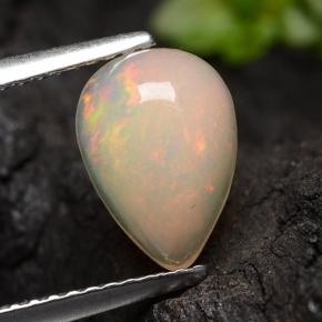 Opal Gemstone in 10 x 7 mm (calibrated) Size for Sale, Opal Stone in Multicolor White Color