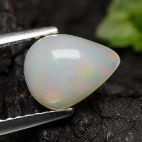 1.14 ct White Opal Stone, Natural Opal in Pear Cabochon Shape for Sale