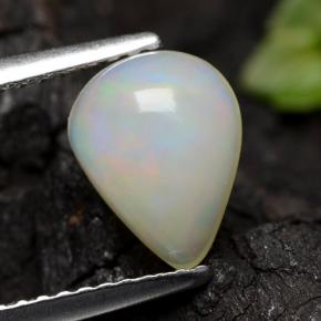 Opal Gemstone in 8.8 x 7 mm Size for Sale, Opal Stone in Multicolor White Color