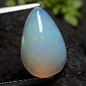 Cool White Opal Gem - 1.7ct Pear Cabochon (ID: 490650)