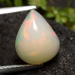 Multicolor Opal Gem - 1.6ct Pear Cabochon (ID: 490832)