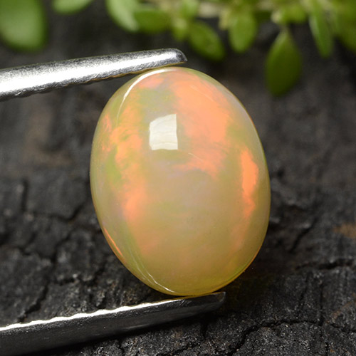 1.70 ct Multicolor Opal Gemstone, Opal Gem in Oval Cabochon Shape for Sale.