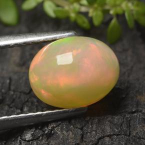 1.70 ct Multicolor Opal Stone, Natural Opal in Oval Cabochon Shape for Sale