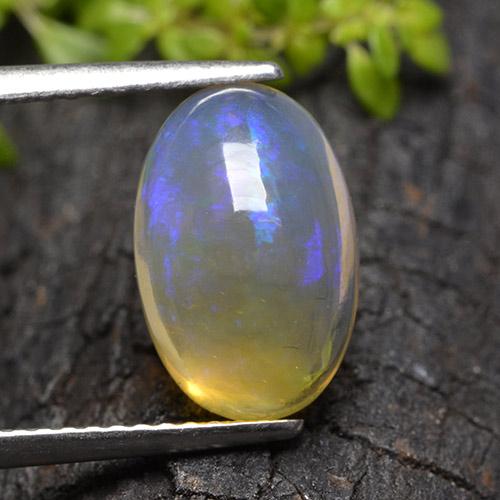 Multicolor Opal Gem - 3.1ct Oval Cabochon (ID: 498278)