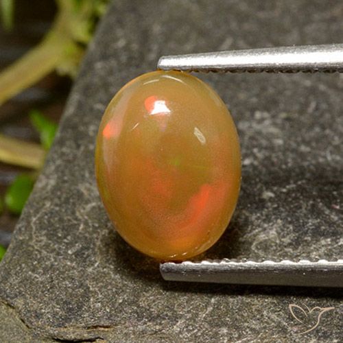 0.93ct Natural Multicolor Opal, Oval, Transparent
