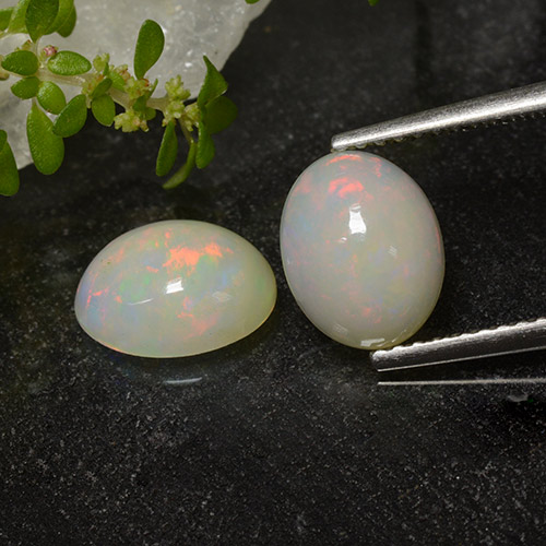 Multicolor Opal Gem - 1.2ct Oval Cabochon (ID: 498852)