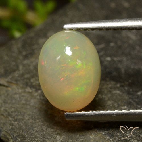 1.42ct Natural Multicolor Opal, Oval, Translucent