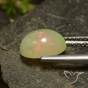 1.42 ct Multicolor Opal Stone, Natural Opal in Oval Cabochon Shape for Sale