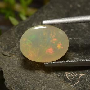 Opal Gemstone in 9 x 7 mm (calibrated) Size for Sale, Opal Stone in Multicolor Color