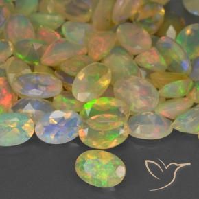 24.92 ctw Multicolor Opal Stones, Natural Opal in Oval Facet Shape for Sale