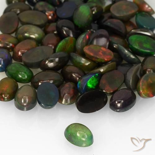 7.46 ctw Multicolor Opal Stones, Natural Opal in Oval Cabochon Shape for Sale