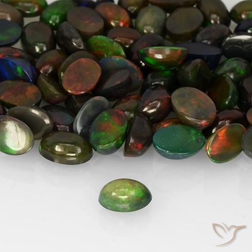 Opal Gemstones in 6 x 4 mm (calibrated) Size for Sale, Opal Stones in Multicolor Color