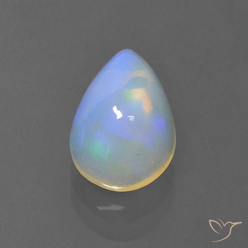 1.86ct Natural Multicolor Opal, Pear Shape, Transparent