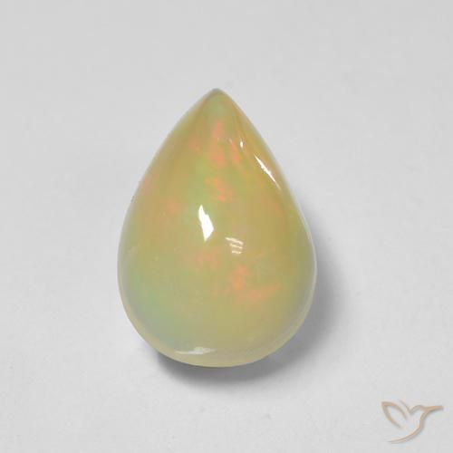 1.48ct Natural Multicolor Opal, Pear Shape, Translucent