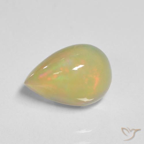 1.48 ct Multicolor Opal Stone, Natural Opal in Pear Cabochon Shape for Sale