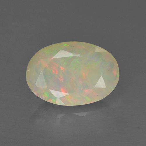 Многоцветный Опал Камень - 1.9ct Фасетный Овал (ID: 505791)
