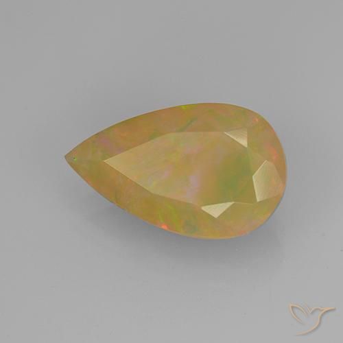 1.67 ct Multicolor Opal Stone, Natural Opal in Pear Facet Shape for Sale