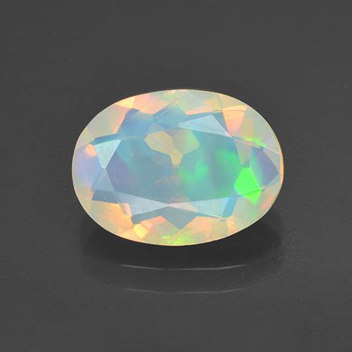 Многоцветный Опал Камень - 1.4ct Фасетный Овал (ID: 505802)