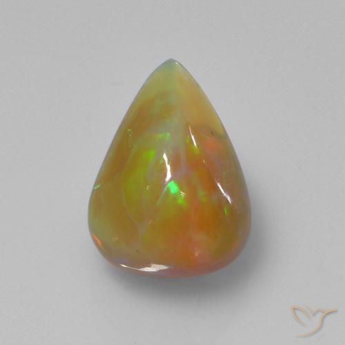 2.74ct Natural Multicolor Opal, Pear Shape, Translucent