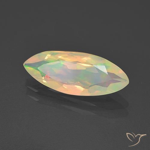1.71 ct Multicolor Opal Stone, Natural Opal in Marquise Facet Shape for Sale