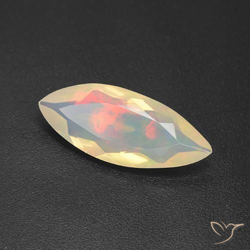 1.68 ct Multicolor Opal Stone, Natural Opal in Marquise Facet Shape for Sale