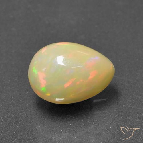 1.72 ct Multicolor Opal Stone, Natural Opal in Pear Cabochon Shape for Sale
