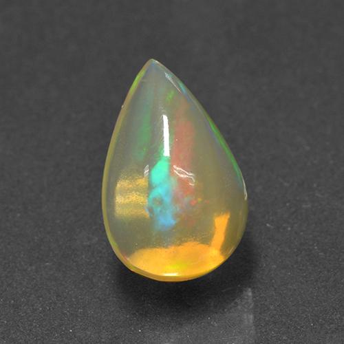 Многоцветный Опал Камень - 1.9ct Груша Кабошон (ID: 505901)