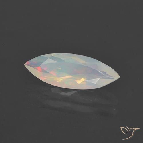 1.27 ct Multicolor Opal Stone, Natural Opal in Marquise Facet Shape for Sale