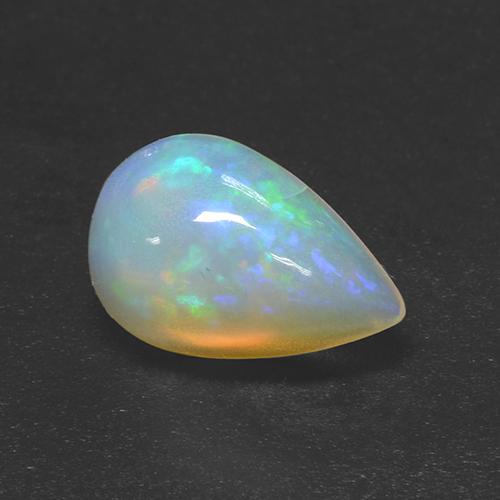 1.88 ct Multicolor Opal Stone, Natural Opal in Pear Cabochon Shape for Sale