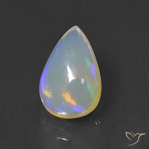 2.14ct Natural Multicolor Opal, Pear Shape, Transparent