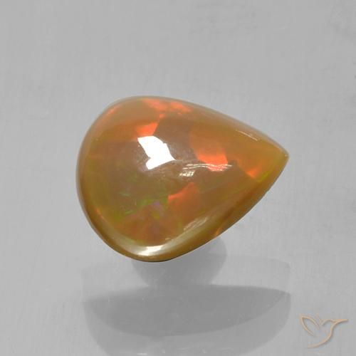 1.36 ct Multicolor Opal Stone, Natural Opal in Pear Cabochon Shape for Sale