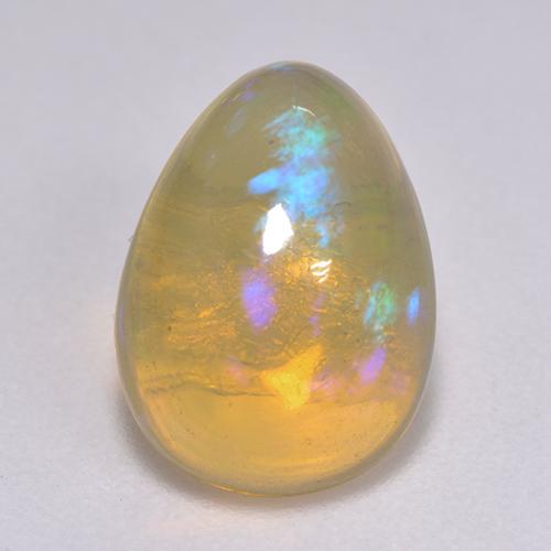 Multicolor Opal Gem - 1.8ct Pear Cabochon (ID: 515841)