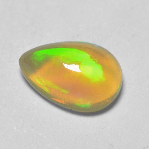 Multicolor Opal Gem - 0.5ct Pear Cabochon (ID: 515843)