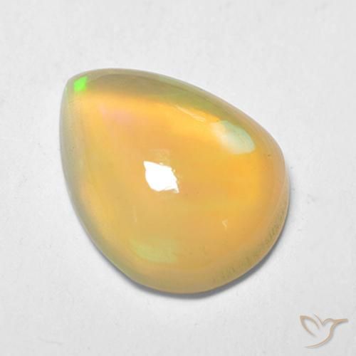 1.21ct Natural Multicolor Opal, Pear Shape, Transparent