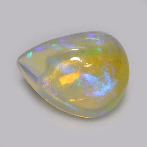 Ópalo Multicolor Pera de 1.91 ct de Australia, dimensión 10,2 x 8,1mm, piedra preciosa natural No tratado, claridad Transparente, Ópalo Cabujón Pera de 1 pieza, dureza de Mohs de 5.5 - 6.5 , Simboliza el amor, la pasión, el deseo, Photo A