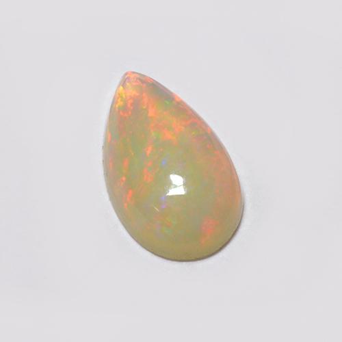 Многоцветный Опал Камень - 0.5ct Груша Кабошон (ID: 517789)