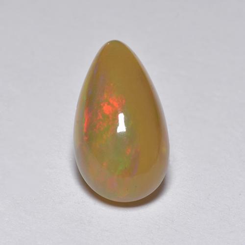 Mehrfarbig Opal Edelstein - 1.4ct Birnen Cabochon (ID: 517796)