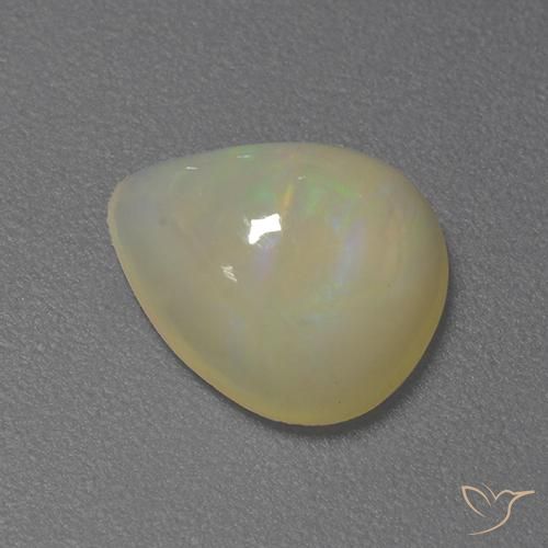 1.55 ct Multicolor Opal Stone, Natural Opal in Pear Cabochon Shape for Sale