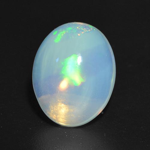 Bluish White Opal Gem - 2ct Oval Cabochon (ID: 532905)