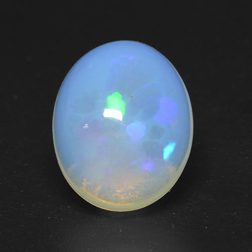 Bluish White Opal Gem - 1.8ct Oval Cabochon (ID: 532906)