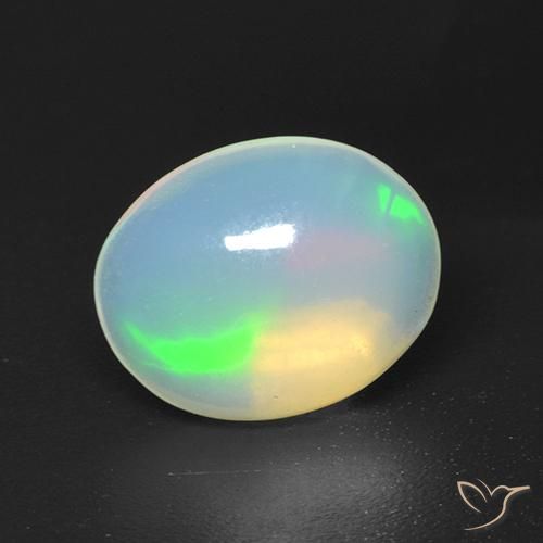 1.43 ct Multicolor Opal Stone, Natural Opal in Oval Cabochon Shape for Sale